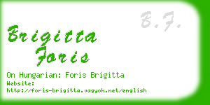 brigitta foris business card